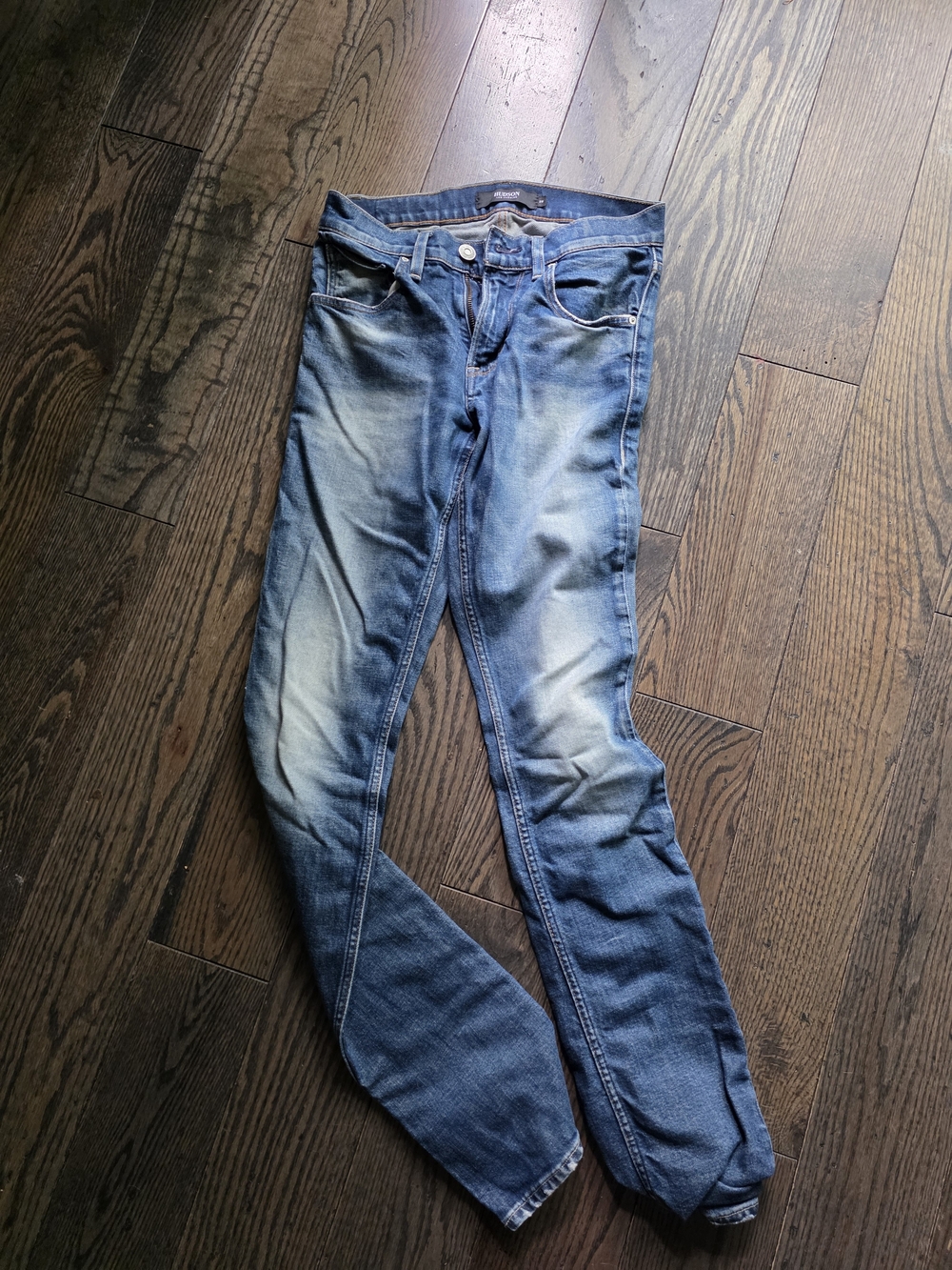 Hudson Jeans Women's Washed Blue Skinny Jeans